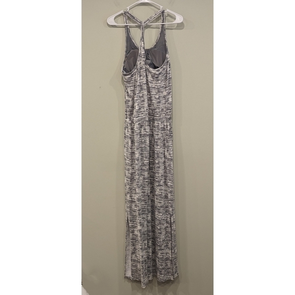Athleta Silver Shimmer Cressida Racerback Maxi Dress Size Medium - Picture 3 of 10